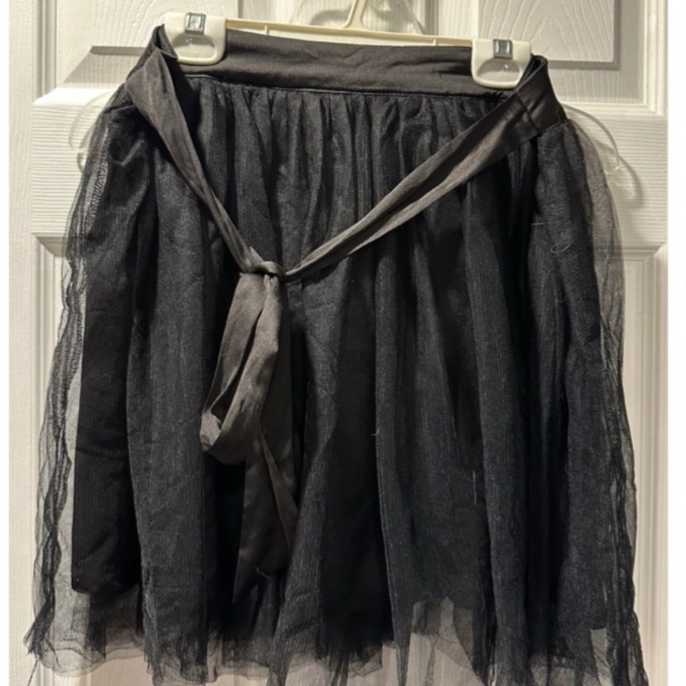 Urban Behavior Black Tulle Mini Skirt